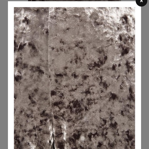 NWT Zara Silver Crush velvet wide leg flare pants - Picture 4 of 7